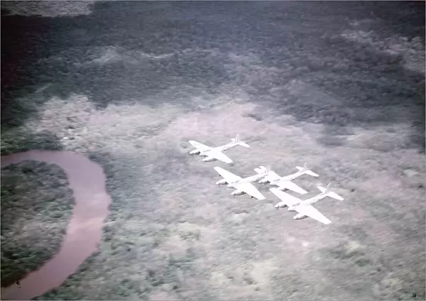 AF Hornets flying over jungles in Malaya during the communist insurgency 1950-53