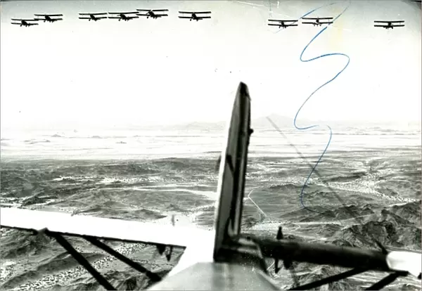 Italian Airforce planes over eritrea during the conquest of Abbyssinia (Ethipoia) 1936