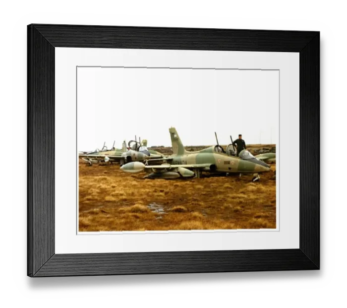 : Argentine Airforce pilot with plane during the falklands conflict (War) 1982 : Argentine Airforce pilot with plane during the falklands conflict (War) 1982