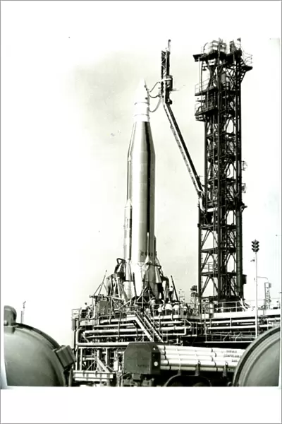 Atlas Antares Rocket attached to a Project Fire Spacecraft at Cape Kenedy May 1965