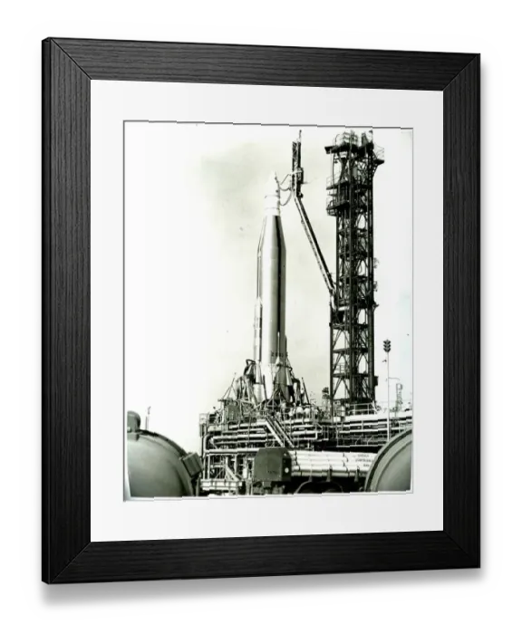 : Atlas Antares Rocket attached to a Project Fire Spacecraft at Cape Kenedy May 1965 : Atlas Antares Rocket attached to a Project Fire Spacecraft at Cape Kenedy May 1965
