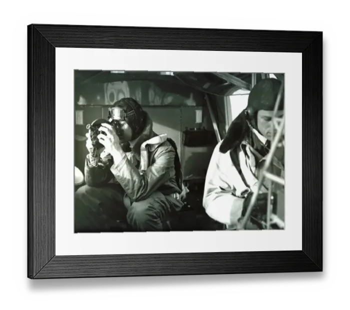 : RAF Aircrew (observers) carrying out surveillance operation : RAF Aircrew (observers) carrying out surveillance operation