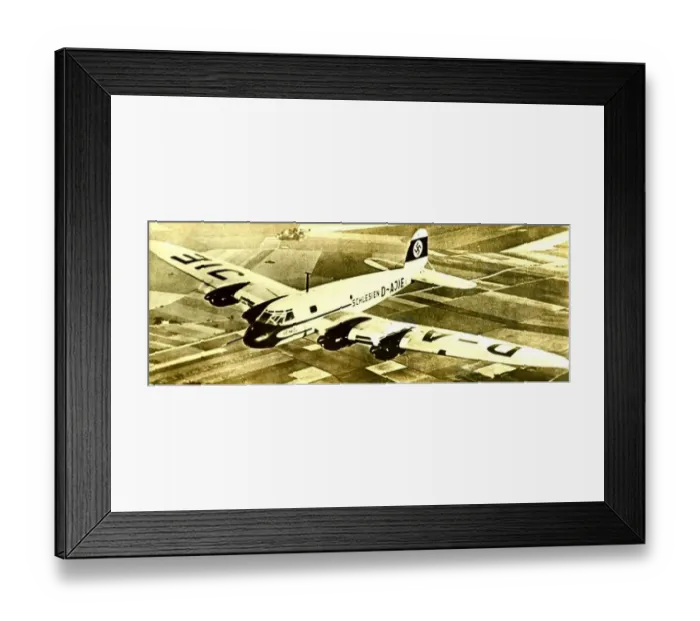 : Heinkel four engine aircraft in Flight with Nazi Swastika insignia : Heinkel four engine aircraft in Flight with Nazi Swastika insignia