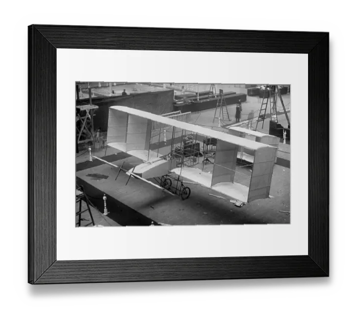 Framed Print : A Voisin biplane on show at the 1909 Olympia Aero show Framed Print : A Voisin biplane on show at the 1909 Olympia Aero show