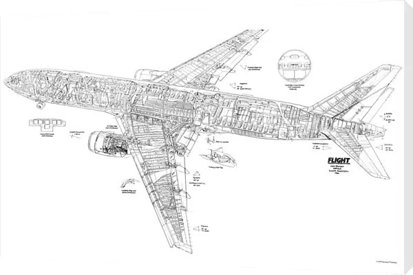 Boeing 777-200 Cutaway Drawing