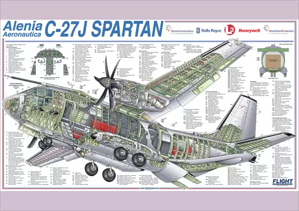 Alenia C-27J Spartan Cutaway Poster