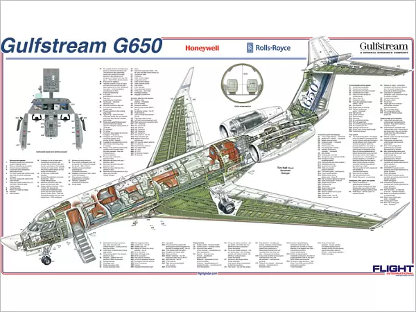 Gulfstream G650 cutaway poster