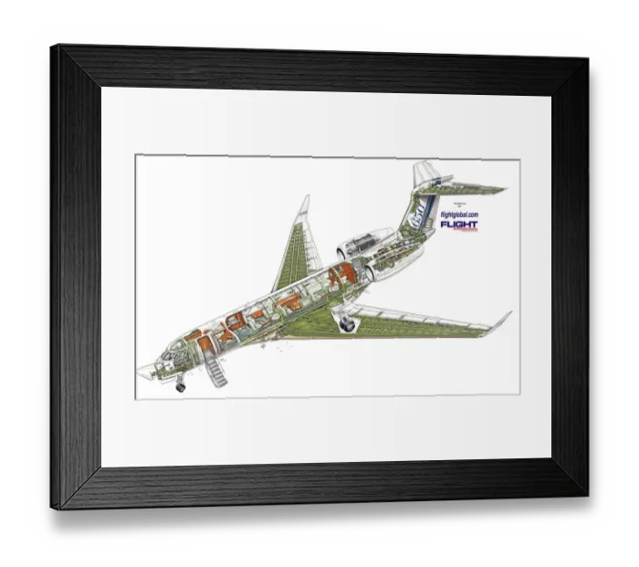 Framed Print : Gulfstream G650 cutaway Framed Print : Gulfstream G650 cutaway