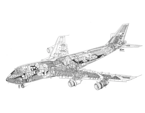 Boeing 747-100 cutaway drawing