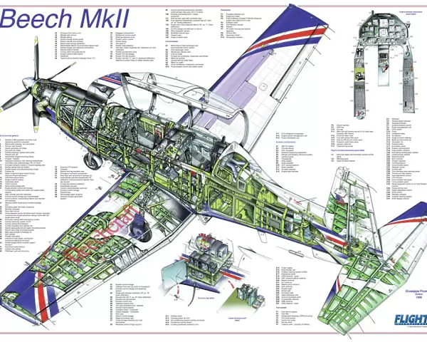 Beechcraft Beech Mk II cutaway