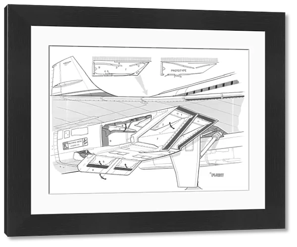 Aerospatiale Concorde Modified Intakes Cutaway Drawing