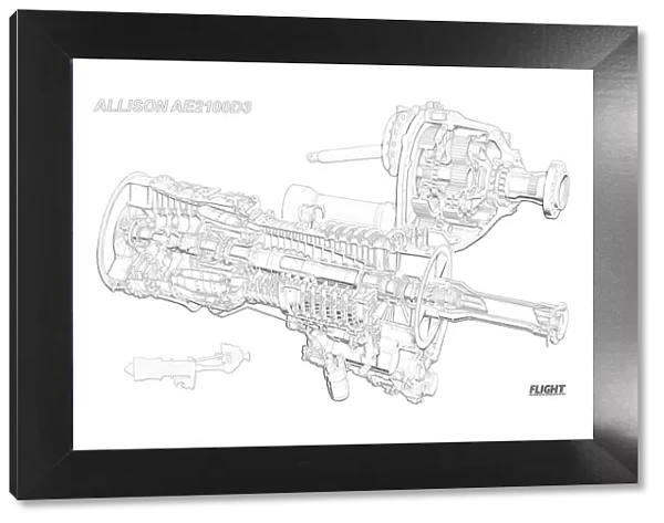 Allison AE 2100 D3 Cutaway Drawing