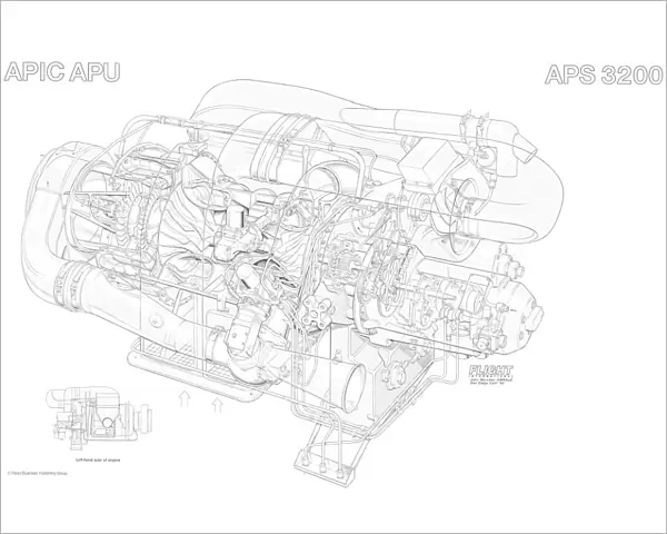 APS 3200 APU Cutaway Drawing