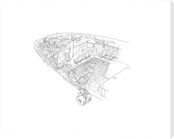 A300 B1 Nose Section Cutaway Drawing