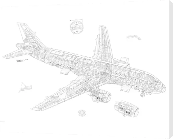 Airbus A320 Cutaway Drawing
