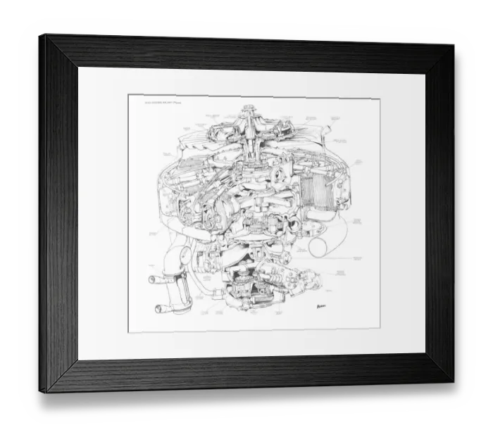 Framed Print : Alvis Leonides Cutaway Drawing Framed Print : Alvis Leonides Cutaway Drawing
