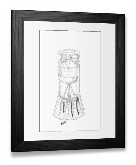 Framed Print : European Space Vechile Eldo Stage 3 Cutaway Drawing Framed Print : European Space Vechile Eldo Stage 3 Cutaway Drawing