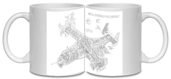 Bell-Boeing V22 Osprey Cutaway Drawing