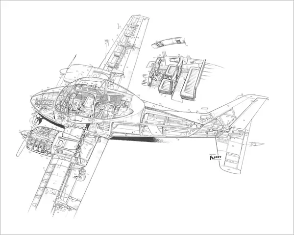 Beagle M. 218 Cutaway Drawing