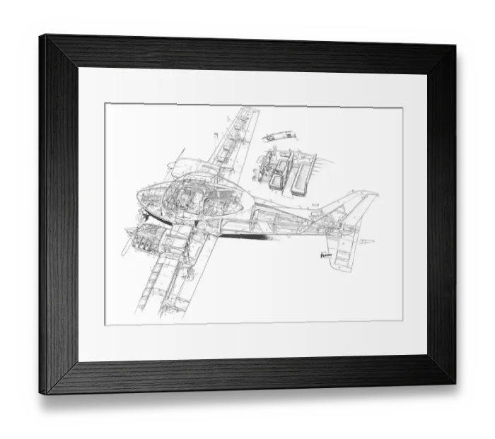 Framed Print : Beagle M. 218 Cutaway Drawing Framed Print : Beagle M. 218 Cutaway Drawing