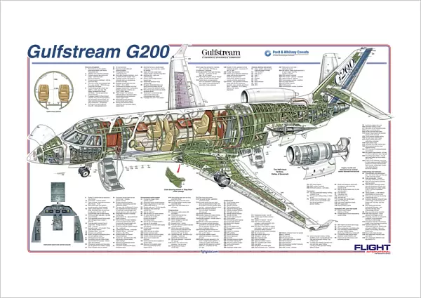 Gulfstream G200 Cutaway Poster