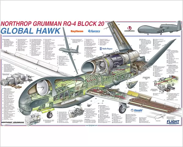 Northrop Grumman Hawk B-20 Cutaway Poster