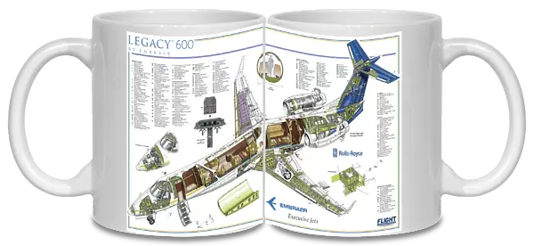 Embraer Legacy 600 Cutaway Poster