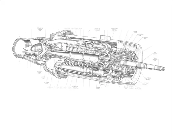 Armstrong Siddeley Python Cutaway Drawing
