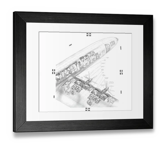 Framed Print : Bristol Brabazon Cutaway Drawing Framed Print : Bristol Brabazon Cutaway Drawing