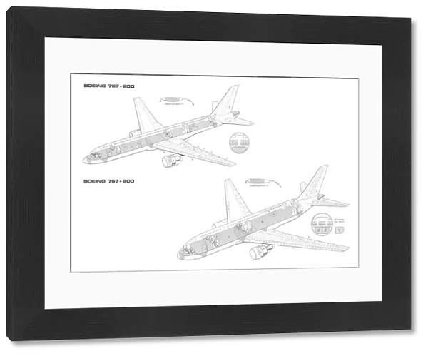 Boeing 757-200 & 767-200 Cutaway Drawing