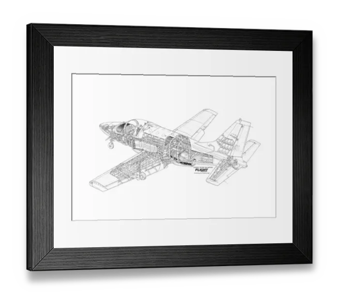 Framed Print : Promavia Jet Squalus Cutaway Drawing Framed Print : Promavia Jet Squalus Cutaway Drawing
