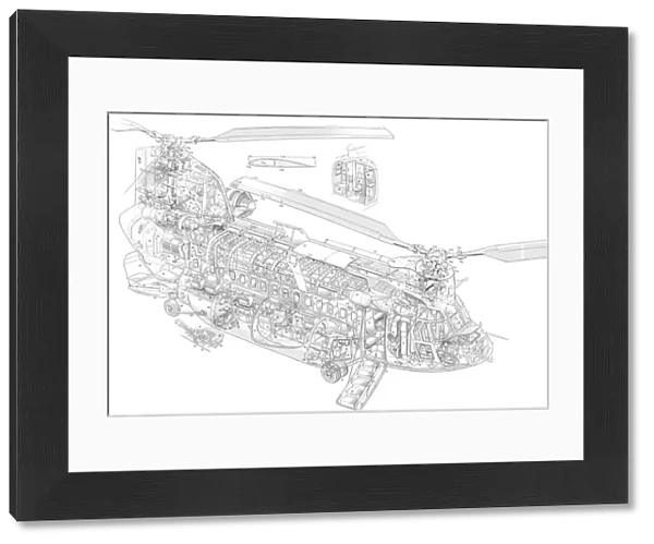 Boeing Vertol Chinook 234 Cutaway Drawing