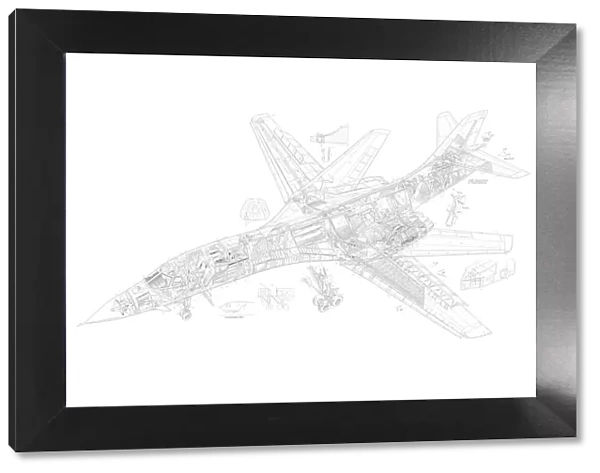 Rockwell B1 Bomber (B-IA) Cutaway Drawing