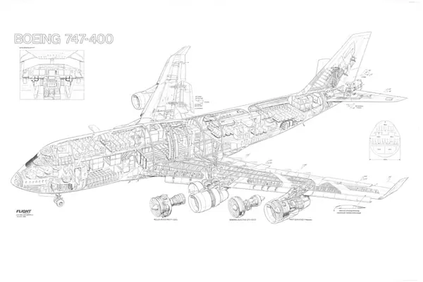 Boeing 747-400 Cutaway Drawing