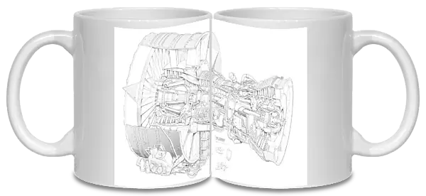 General Electric CFM 56-2 Cutaway Drawing