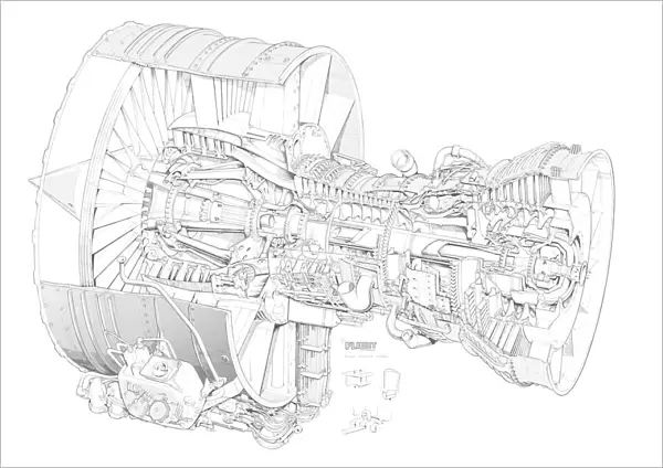 General Electric CFM 56-2 Cutaway Drawing