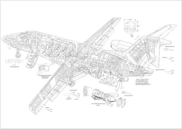 Embraer CBA-123 Cutaway Drawing