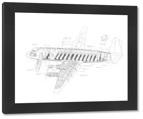 Vickers Viscount 810 Cutaway Drawing