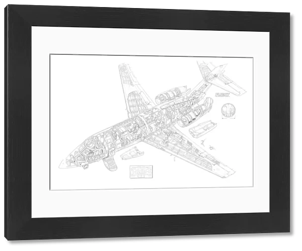 British Aerospace 125-1000 Cutaway Drawing