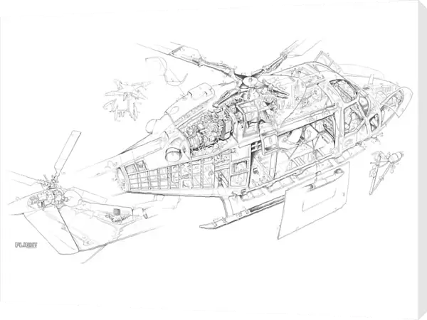 Westland Lynx AH MK. 1 Cutaway Drawing