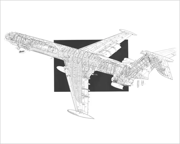Vickers VC10 super Cutaway Drawing