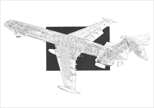 Vickers VC10 super Cutaway Drawing