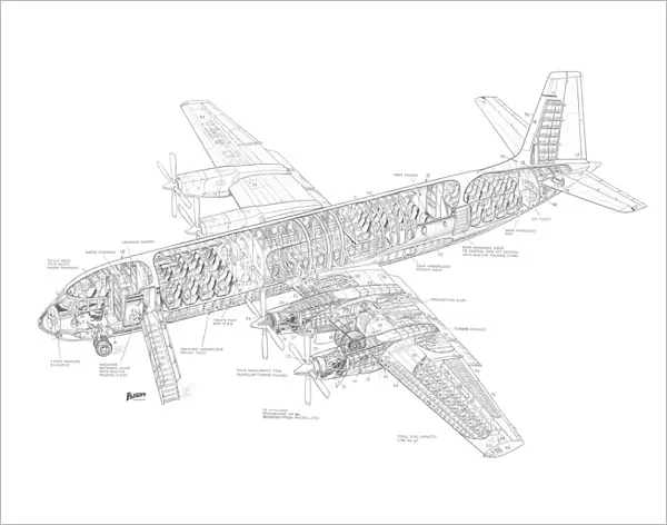 Vickers Vanguard Cutaway Drawing