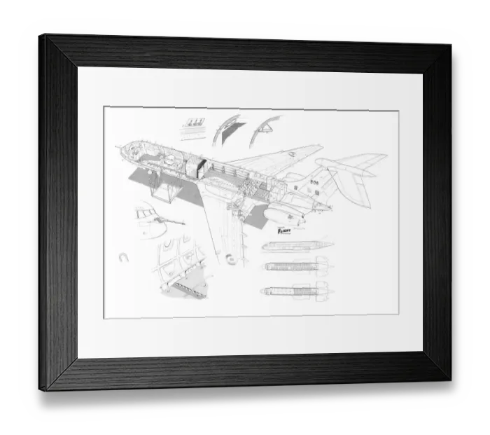 Framed Print : Vickers VC10 - RAF Cutaway Drawing Framed Print : Vickers VC10 - RAF Cutaway Drawing