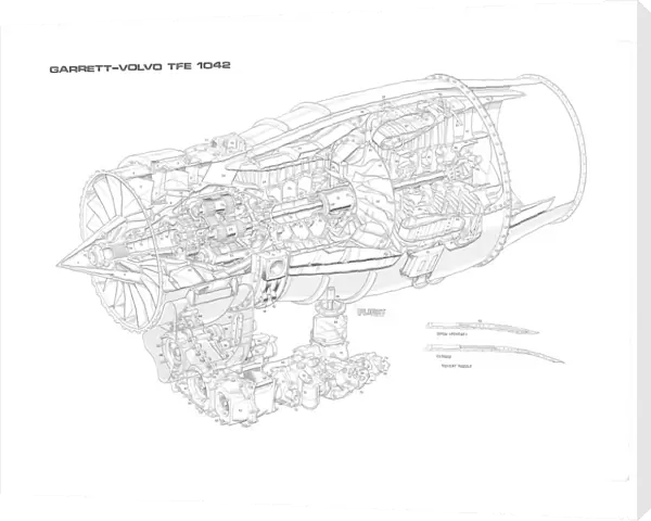 Garret TFE 1042 Cutaway Drawing