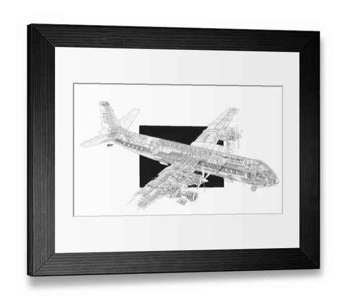 Framed Print : Civil Aviation 1949 Present Cutaways, scan327 Framed Print : Civil Aviation 1949 Present Cutaways, scan327