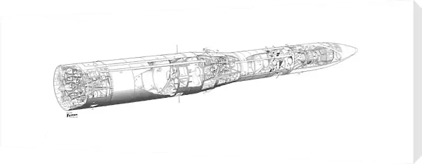 Bristol Siddeley Black arrow - final standard Cutaway Drawing