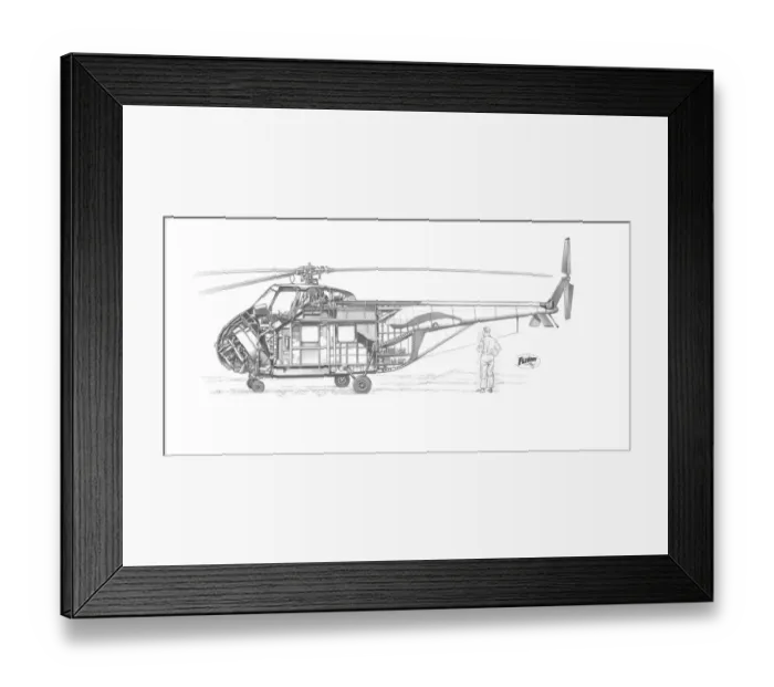 Framed Print : Sikorsky S. 55 Cutaway Drawing Framed Print : Sikorsky S. 55 Cutaway Drawing