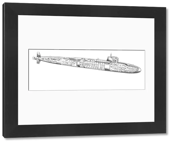 US Navy USS George Washington SSBN Cutaway Drawing