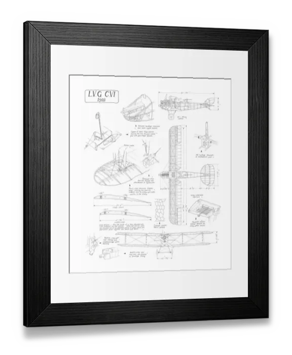 Framed Print : LVG C. VI Cutaway Drawing Framed Print : LVG C. VI Cutaway Drawing